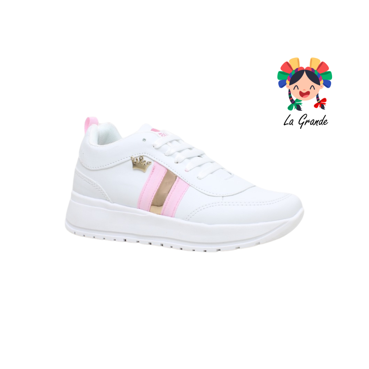 360 TORONTO Blanco Rosa Sint Tenis Casual para Dama