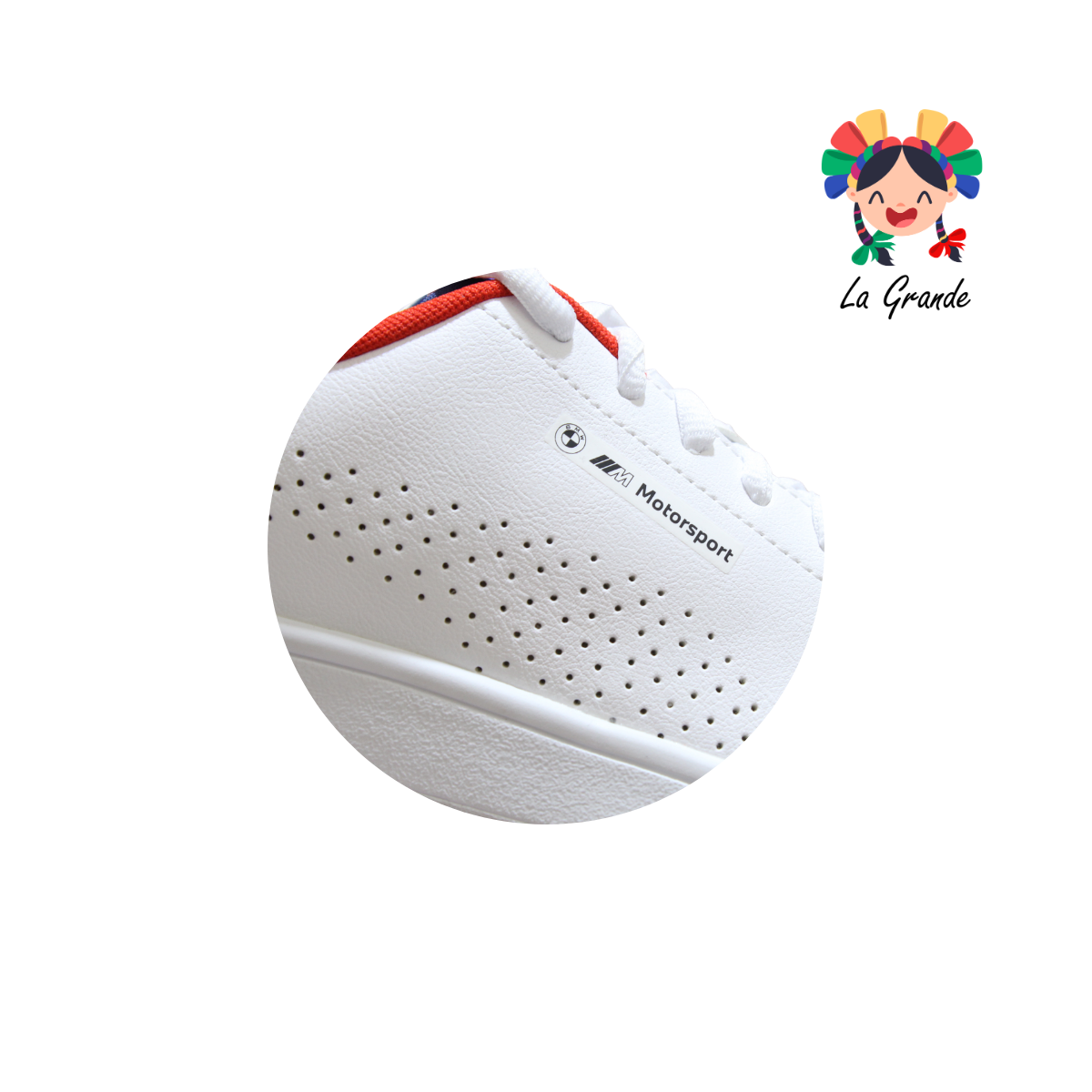 BMW PM Blanco Sintético Tenis Casual Importado Original Para Caballero