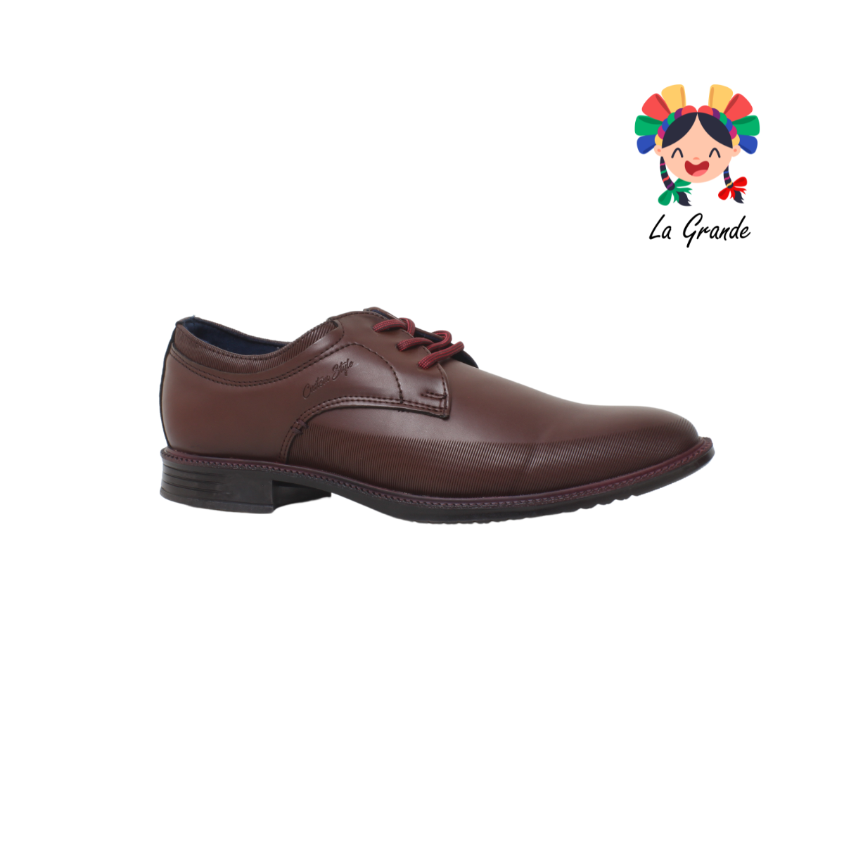 3754 CUSTOM Brandy Sint Atanado Zapato Casual para Caballero