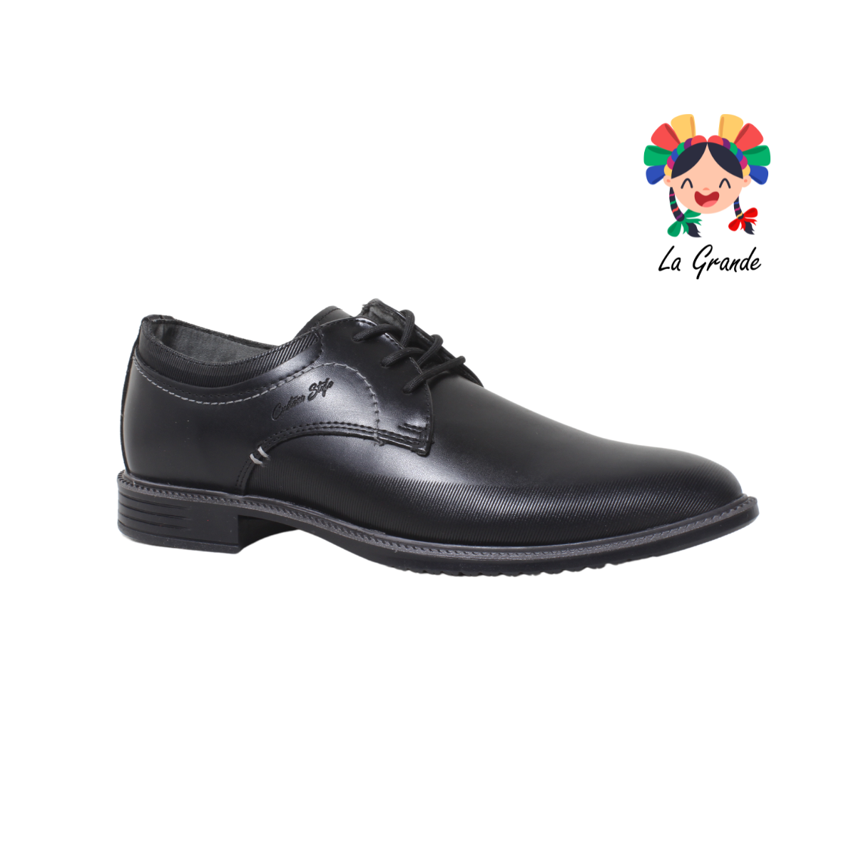 3754 CUSTOM Negro Gris Atanado Sint Zapato Casual para Caballero