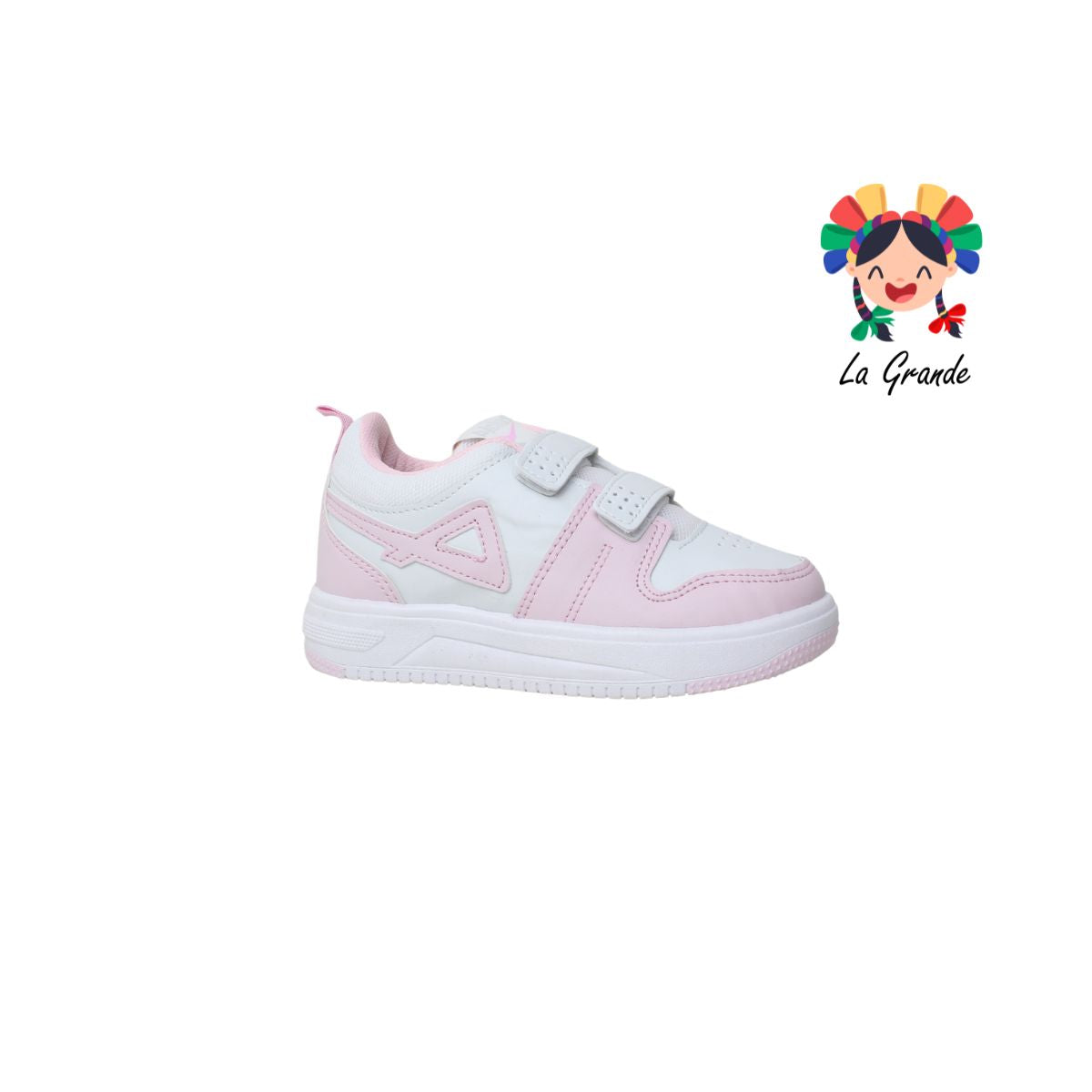 380 PICHUS Blanco Rosa Sint Tenis Casual para Niña