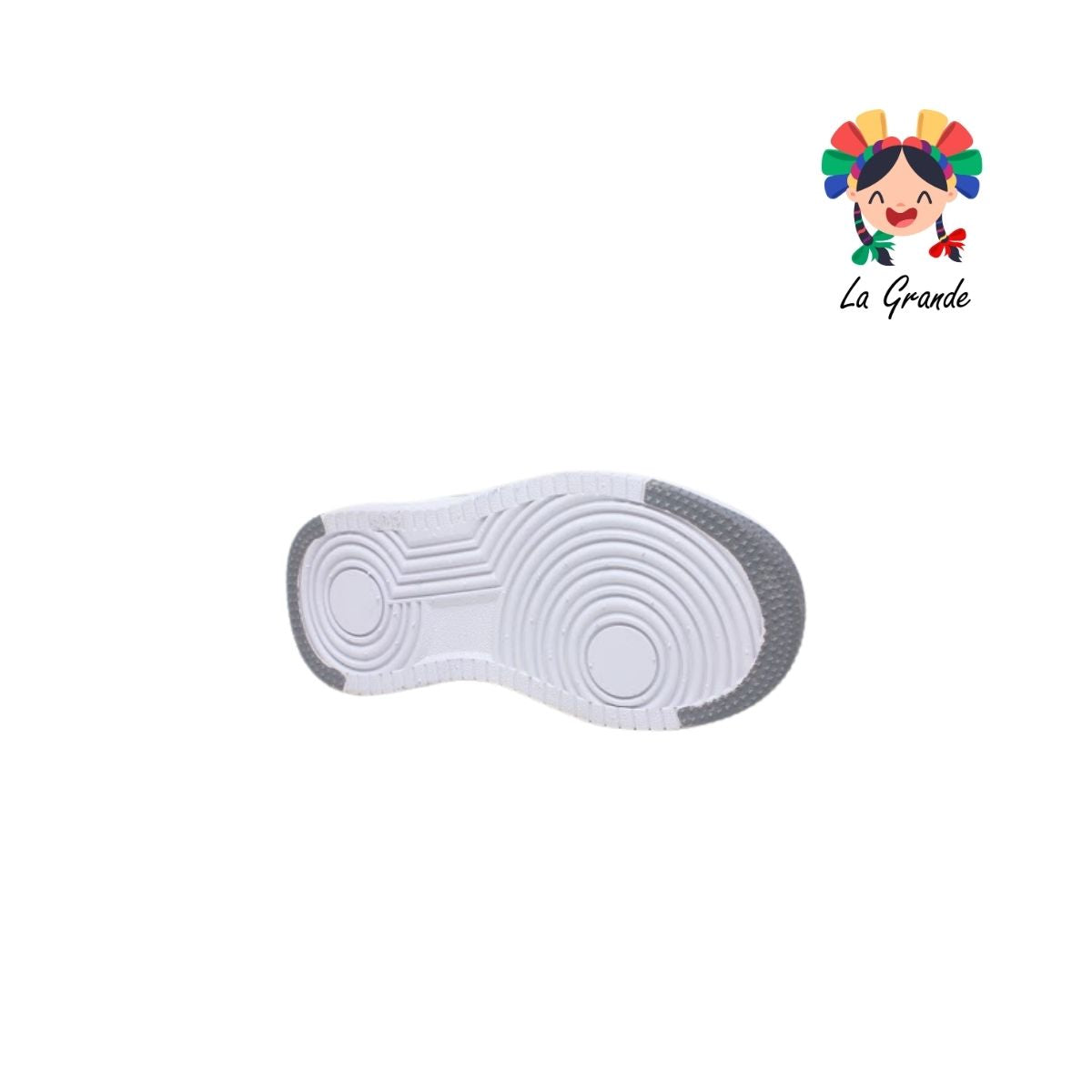 380 PICHUS Blanco Blanco Tenis Escolar con Velcro para Niña y Niño