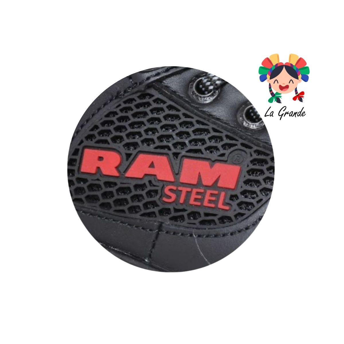 R-811 RAM Negro Rojo Casco de Poliamida Bota Industrial para Caballero