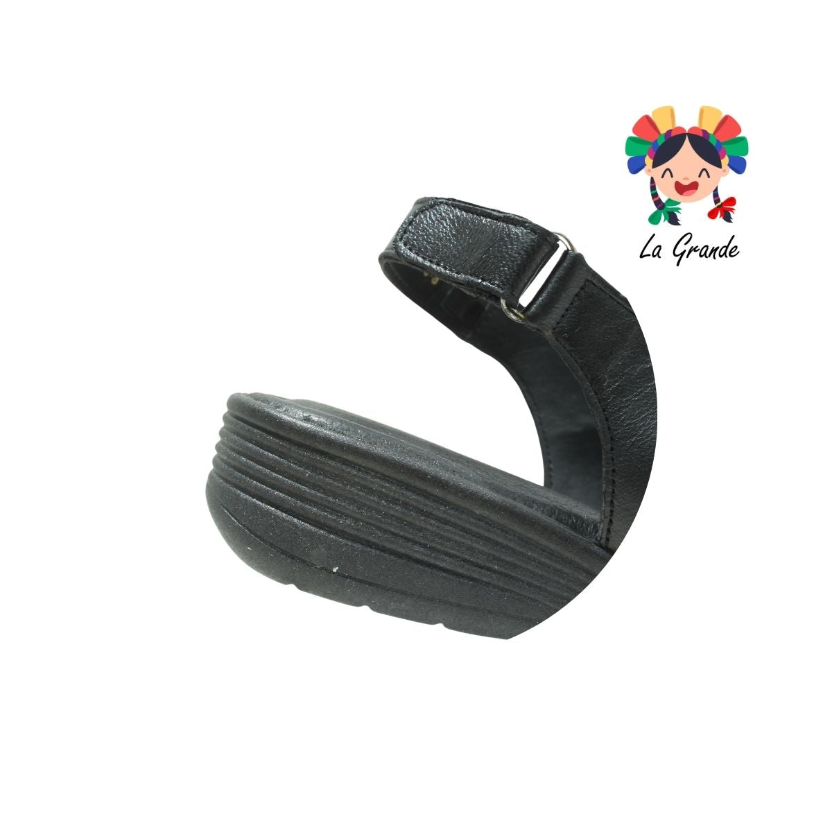 398 SHOSH Negro Piel Sandalia Confort para Dama