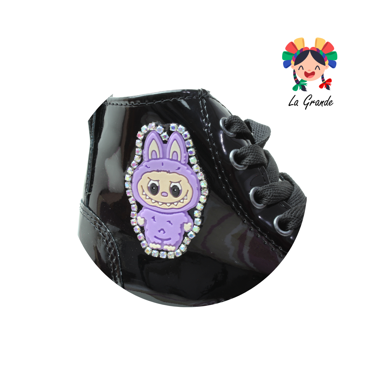 4000 LABU ANDRE LOV Negro Charol Bota con Luz Led para Niña