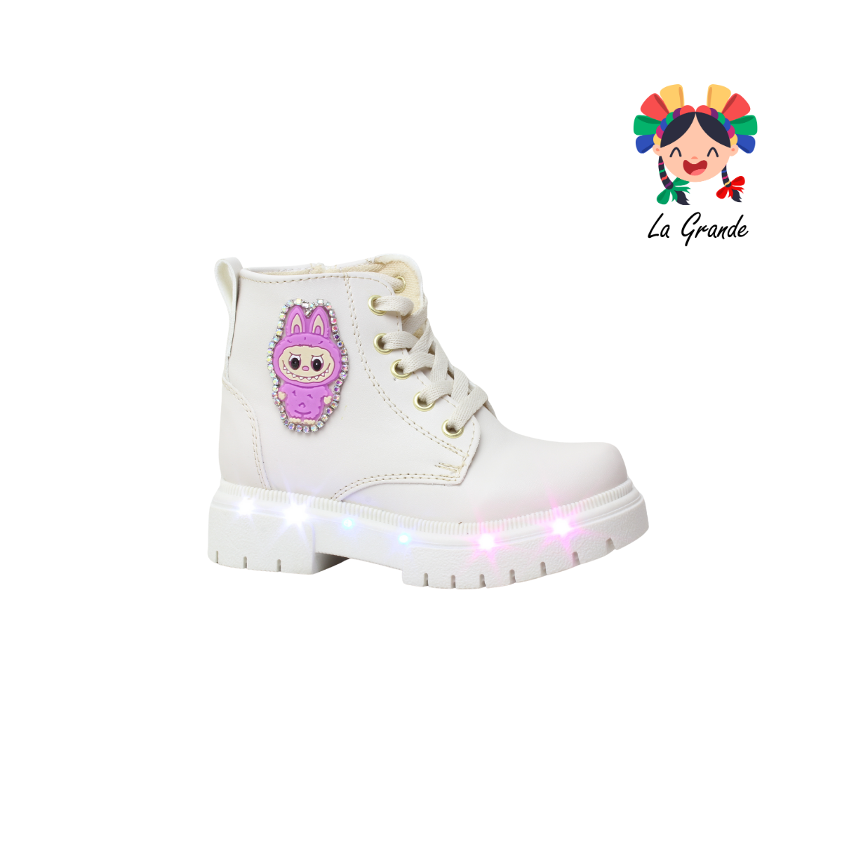 4000 LABU ANDRE LOV Latte Cabra Bota con Luz Led para Niña