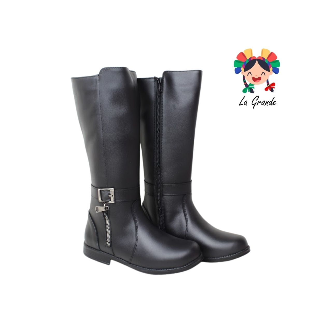 4002 BRIANDA Negro Piel Bota para Dama
