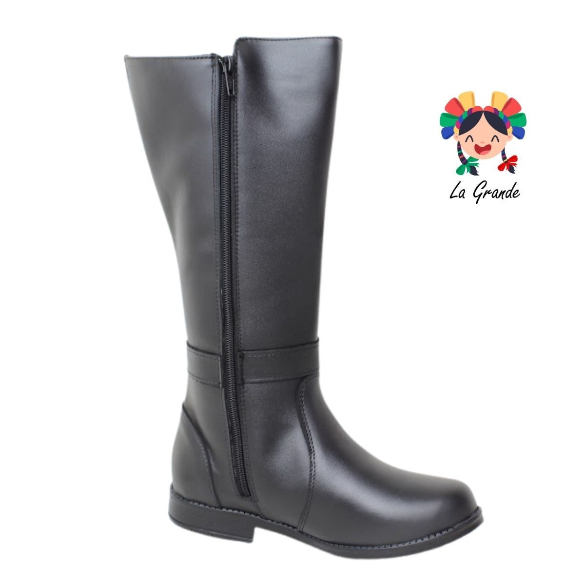 4002 BRIANDA Negro Piel Bota para Dama