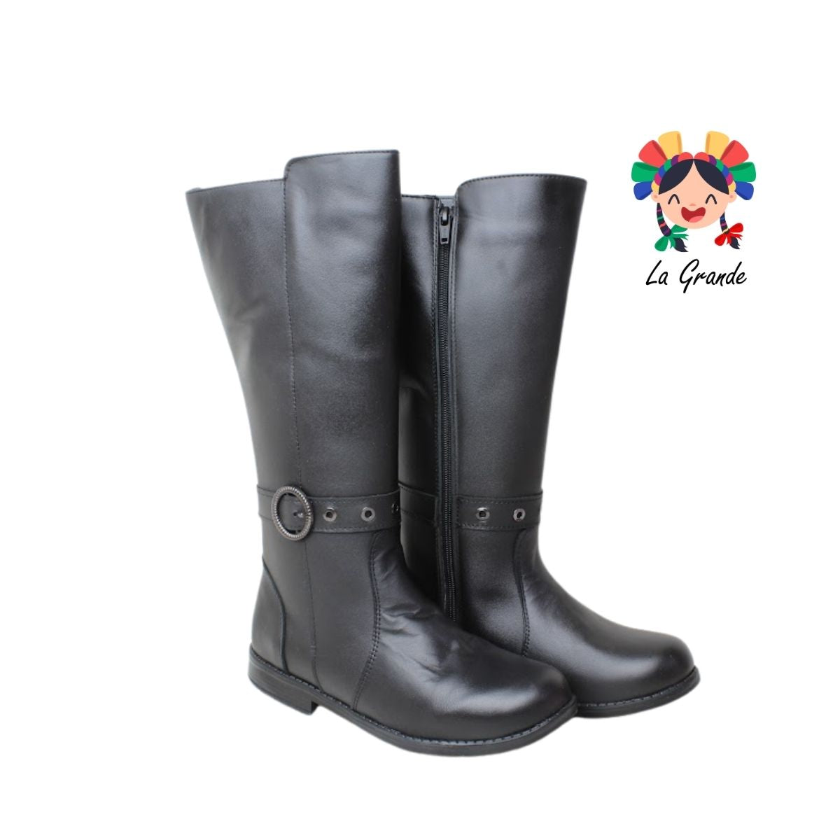 4004 BRIANDA Negro Piel Bota para Dama