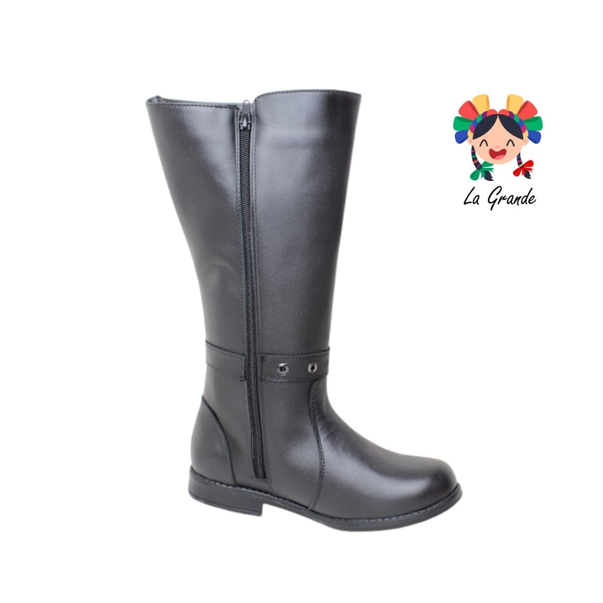 4004 BRIANDA Negro Piel Bota para Dama