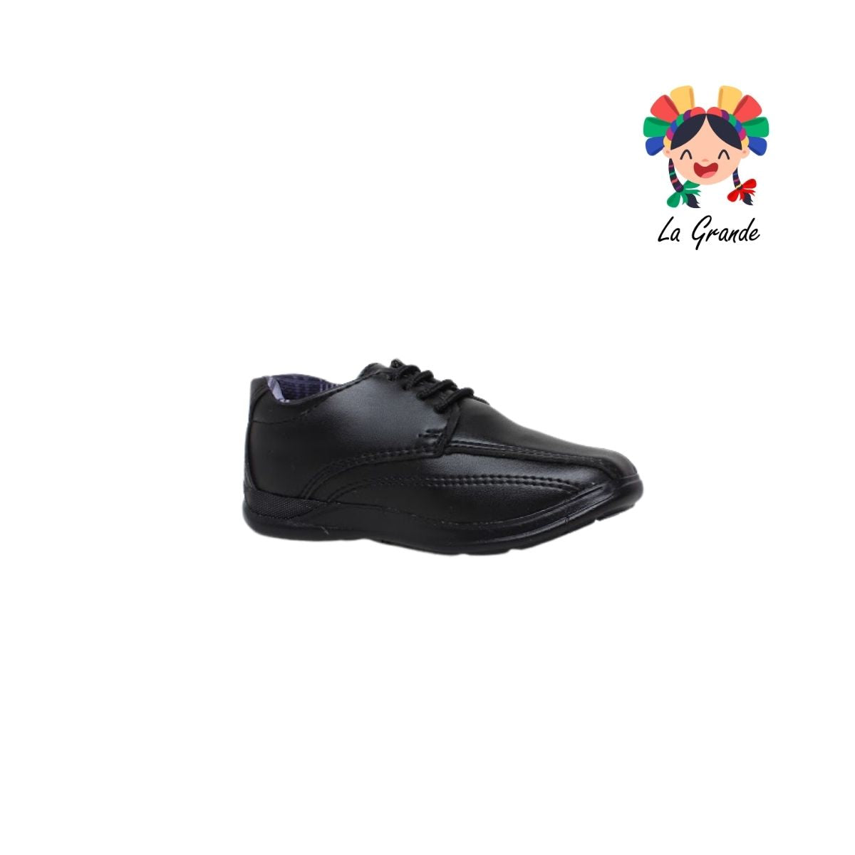 400 ADRIANO GIANETTI Negro Sint Zapato Escolar para Niño, Joven y Caballero