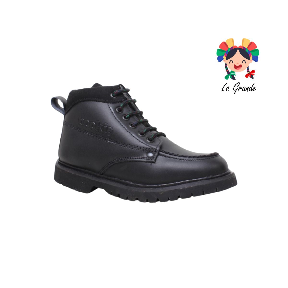 400 NOOKIE Negro Grasso Piel Bota Industrial para Caballero