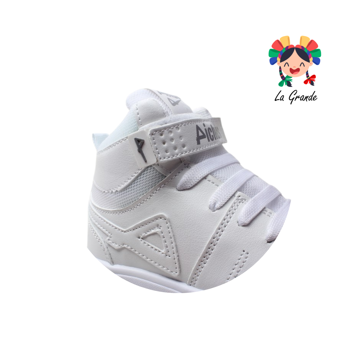 400 PICHUS Blanco Blanco Sintético Tenis Casual para Niña y Niño