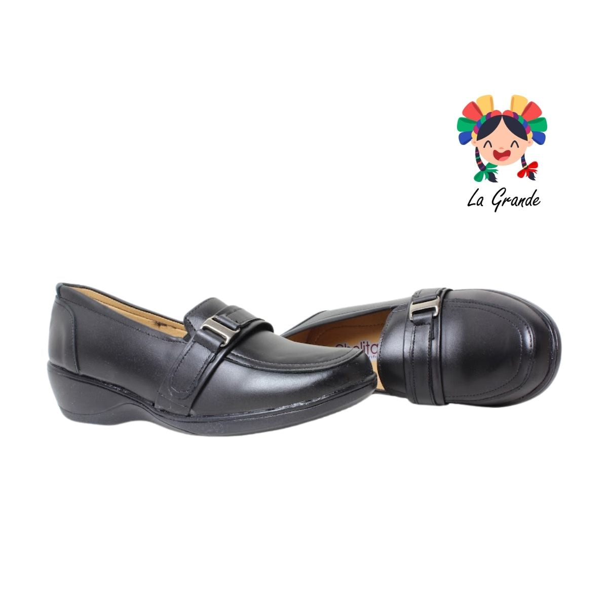 402 CHELITAS Negro Piel Zapato Casual para Dama