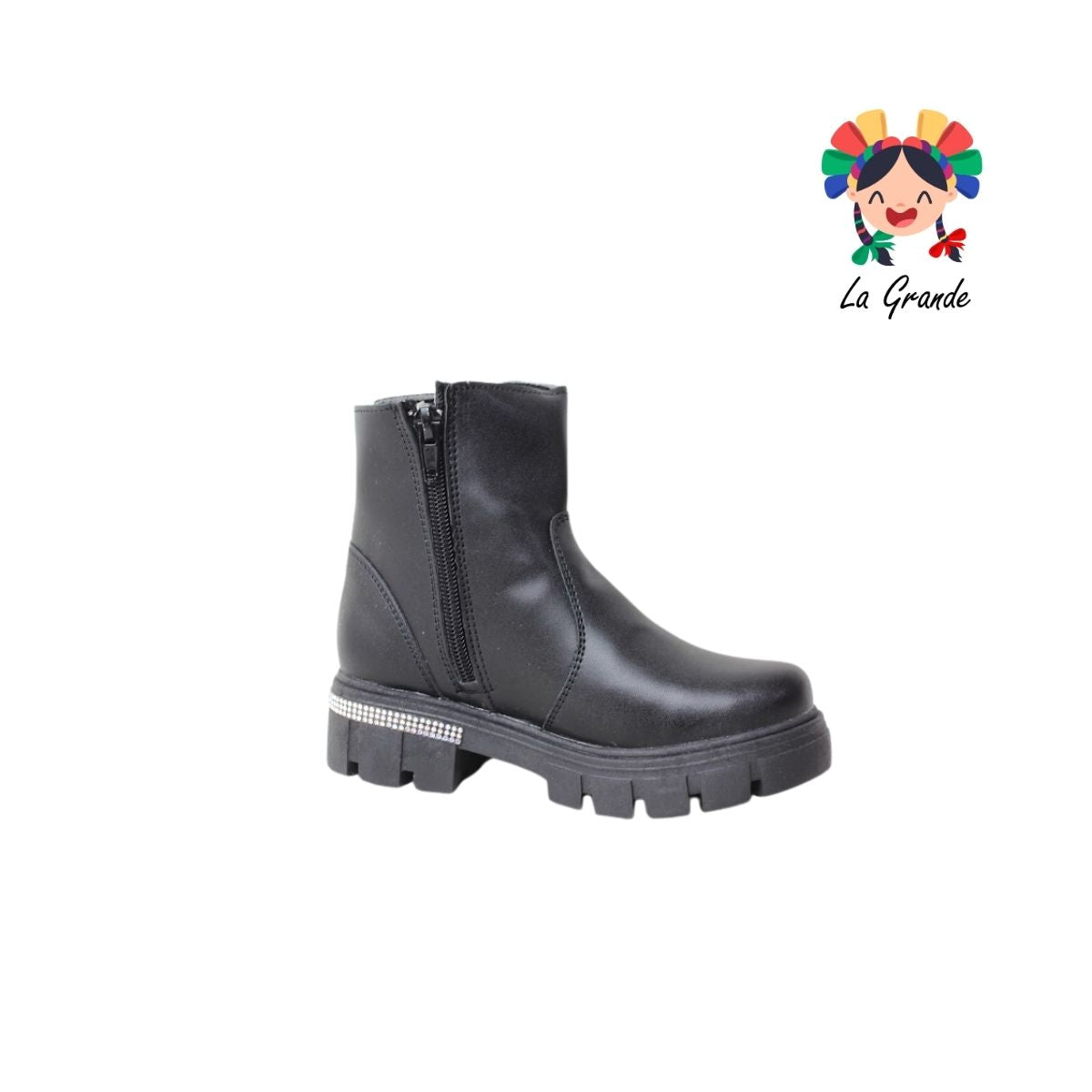 4030 GABRIELA Negro Sintético Bota Casual Niña