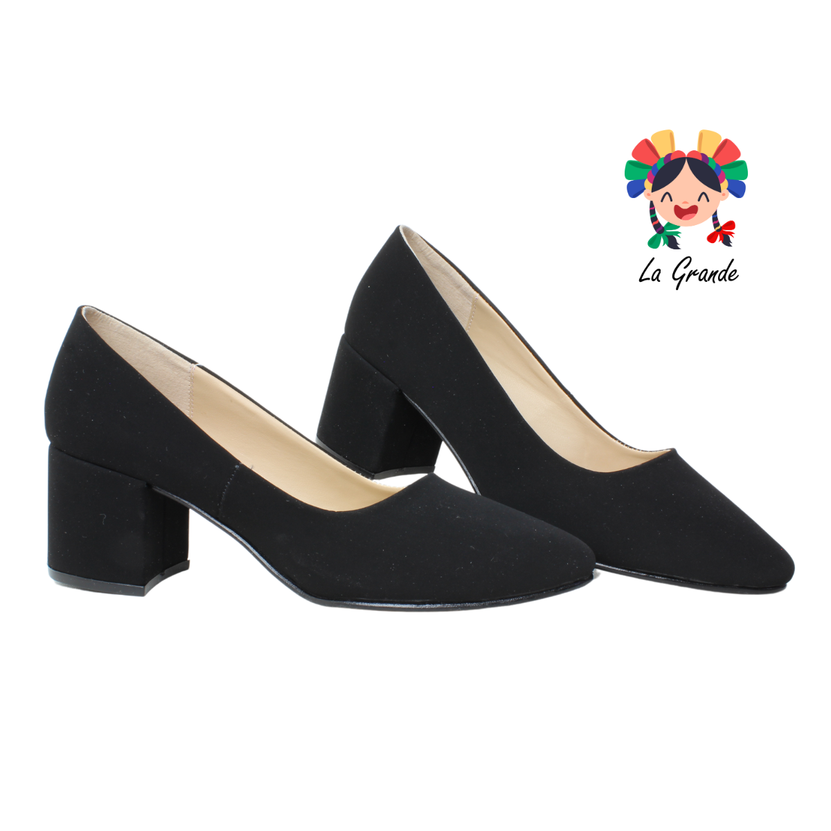 403 MARI ROSS Negro Nobuck Zapatilla de Vestir para Dama