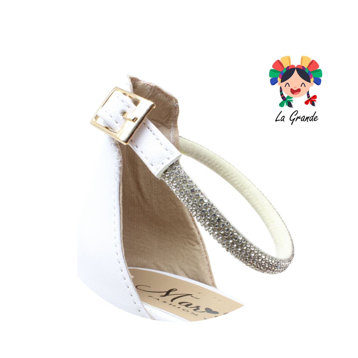 405 MARI ROSS Blanco Cabra Zapatilla para Dama