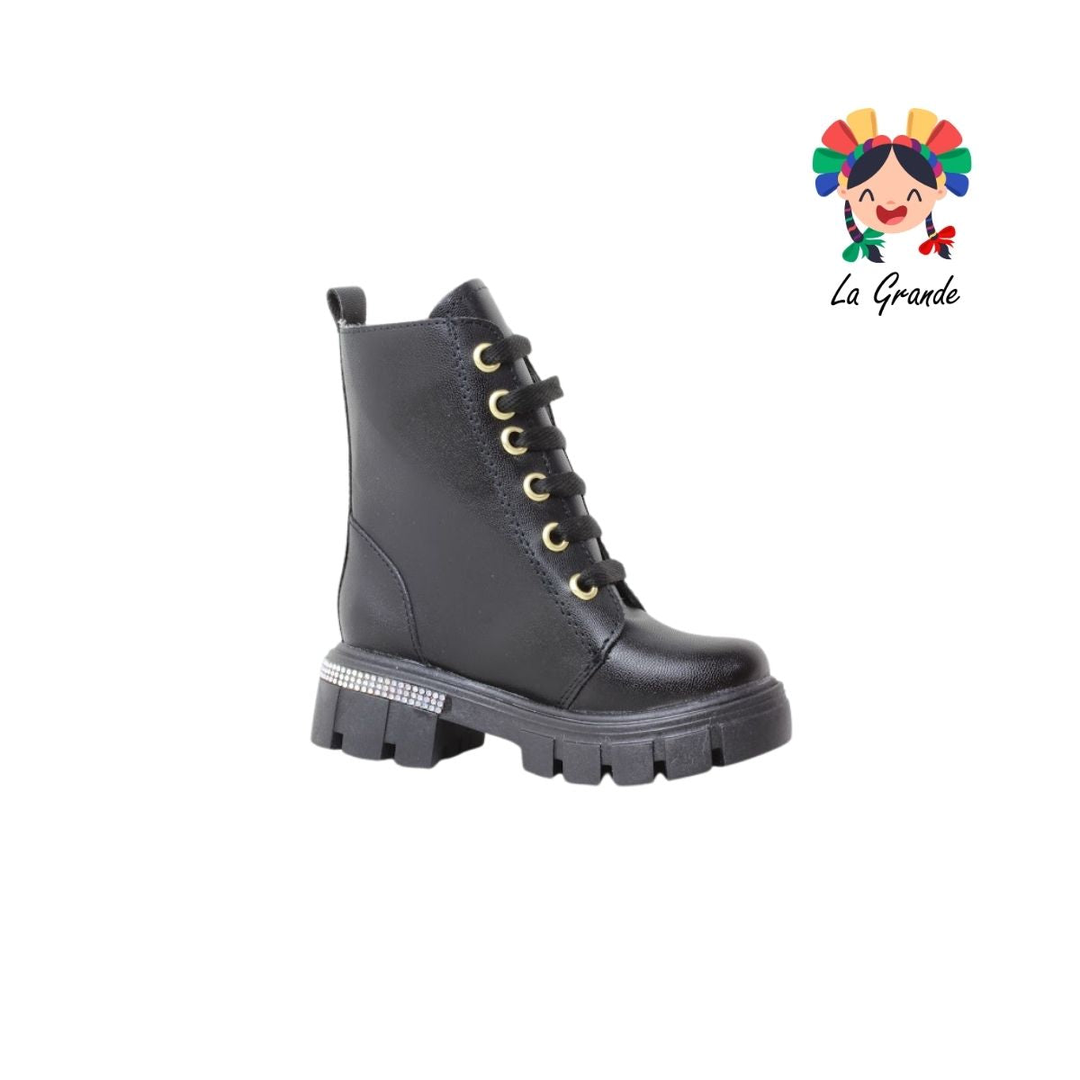 4070 GABRIELA Negro Sintético Bota Casual Niña y Dama