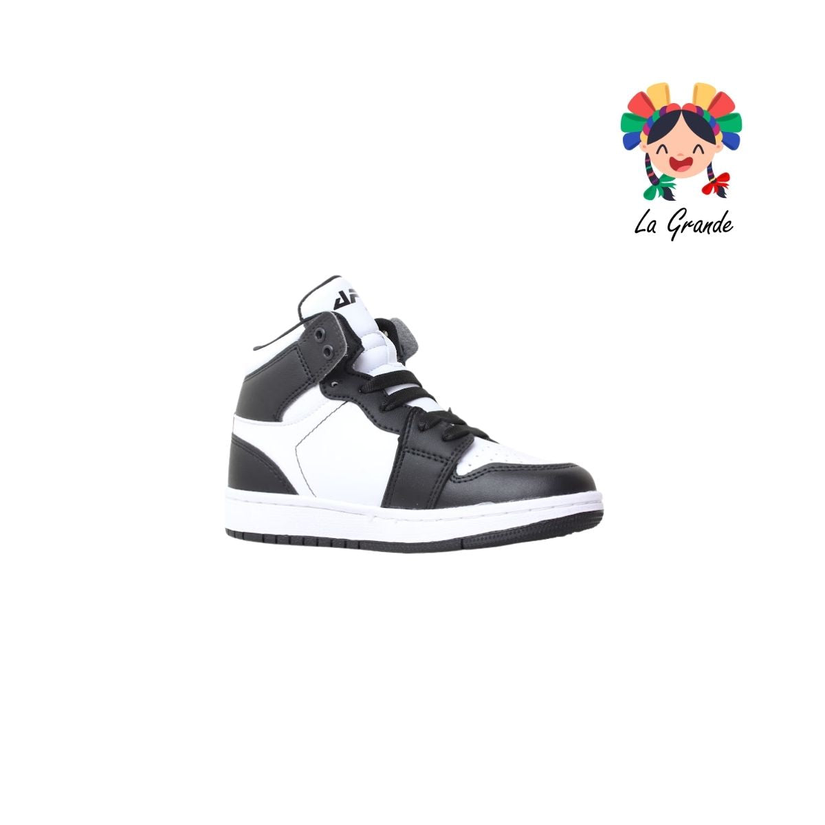 409 APT Ngo Bco Ngo Piel Tenis Casual para Niña y Niño
