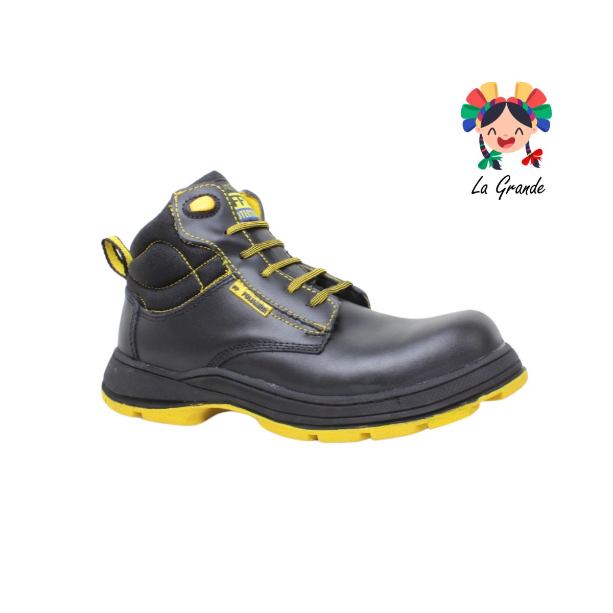 409 RIFFS Negro Amarillo Sint Bota Industrial Casco de Poliamida para Caballero