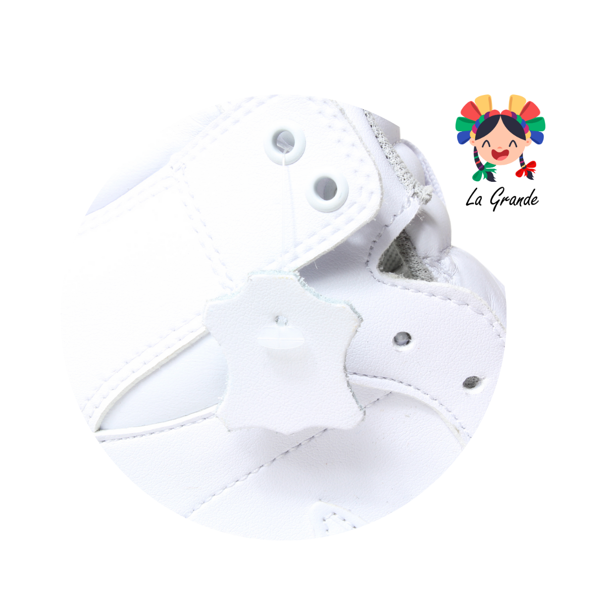 409 APT Blanco Blanco Piel Tenis Escolar para Niña, Niño, Joven y Caballero