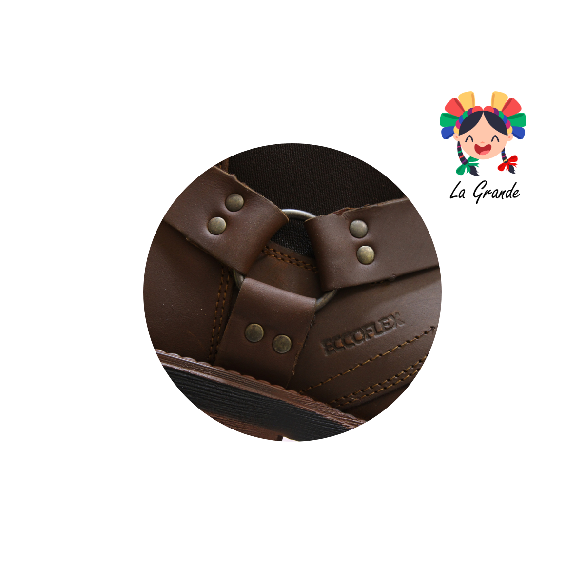 6078 ECCOFLEX Tan Crazy Piel Bota para Caballero