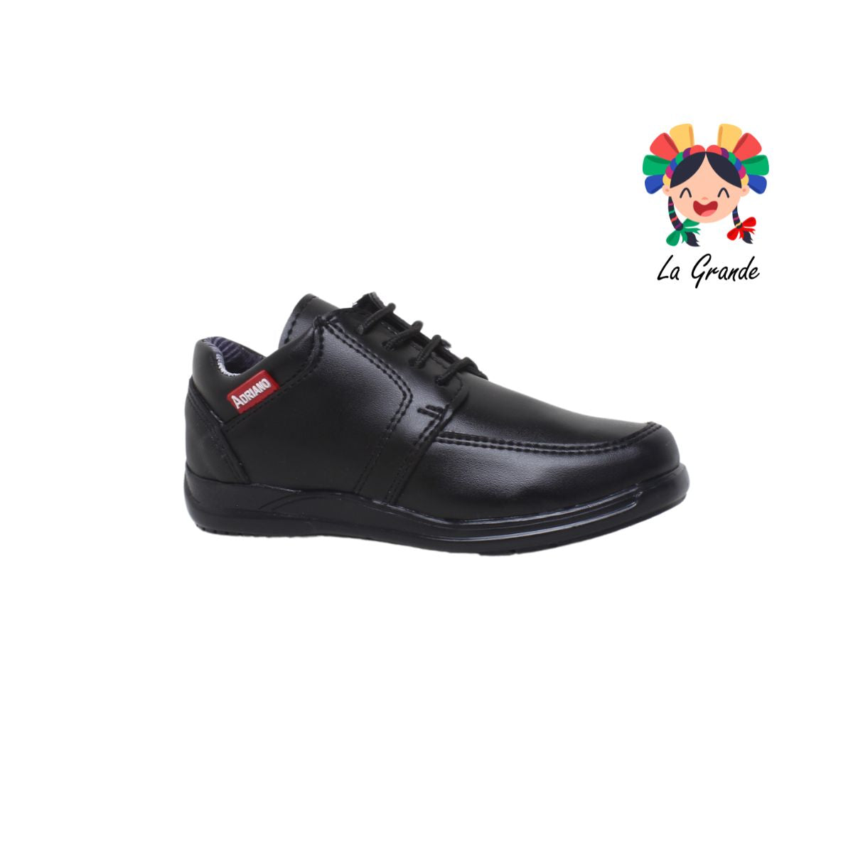 417 ADRIANO GIANETTI Negro Sint Zapato Escolar para Niño