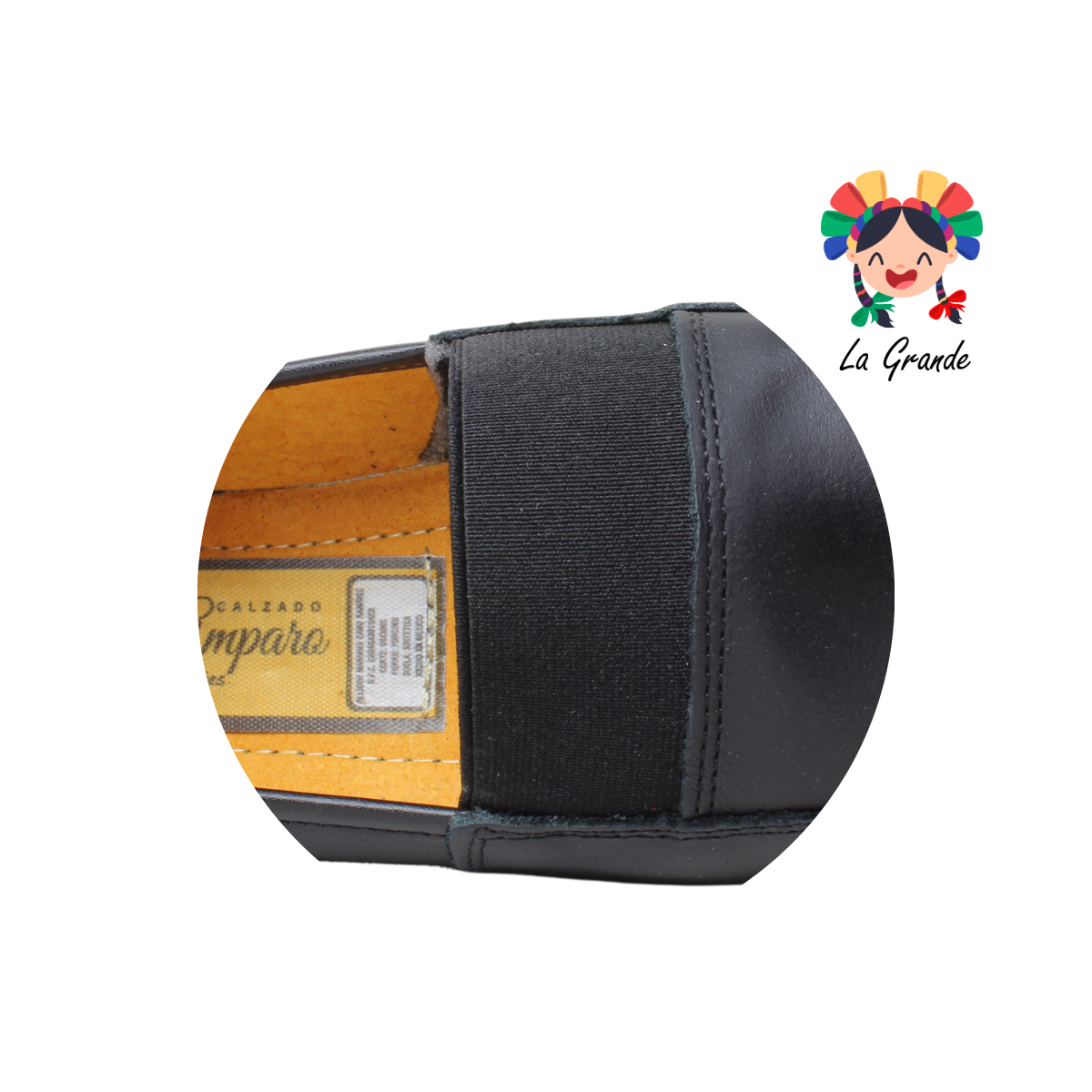 417 AMPARO Negro Piel Zapato Casual para Dama