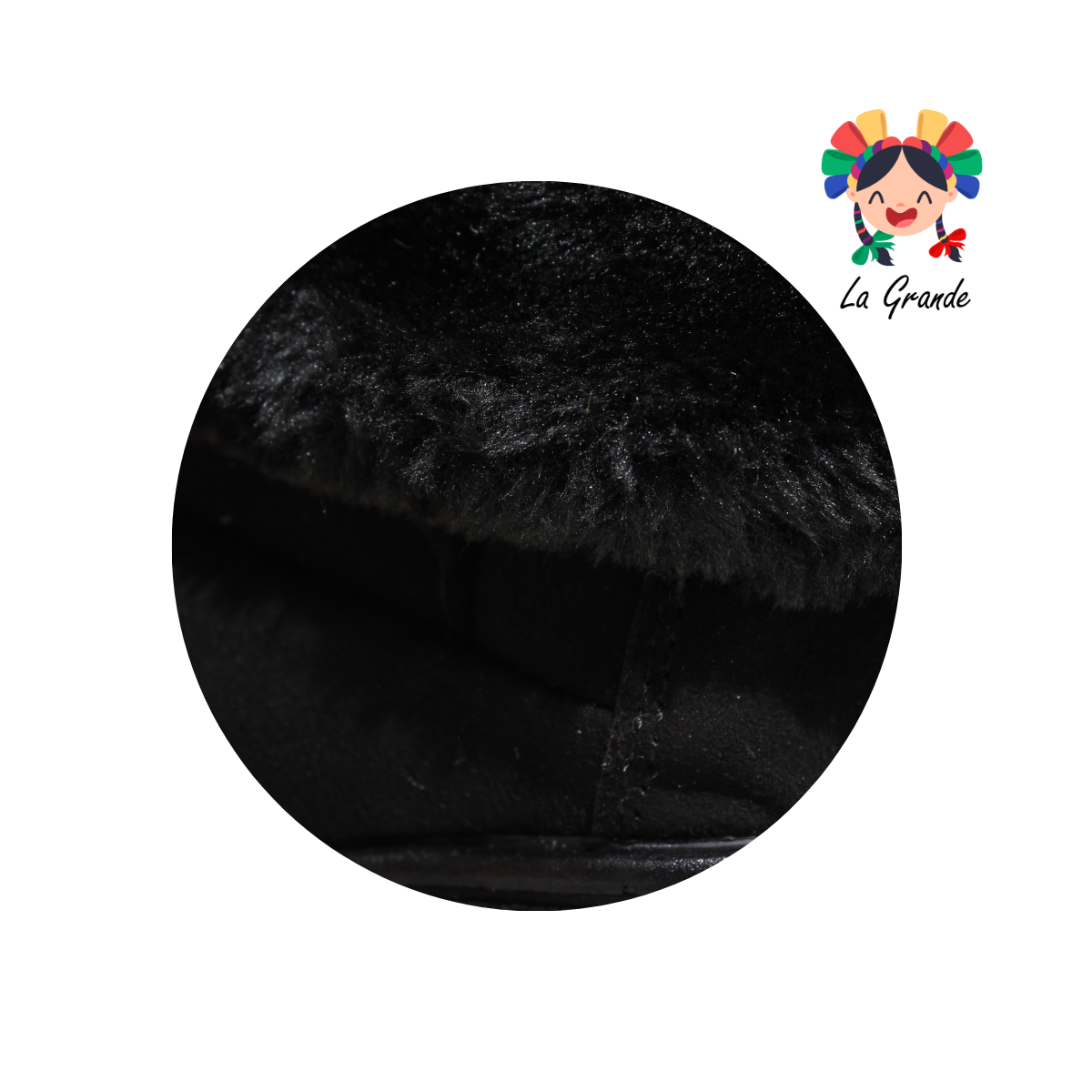 427 AVAS Negro Nobuck Bota con Peluche para Niña