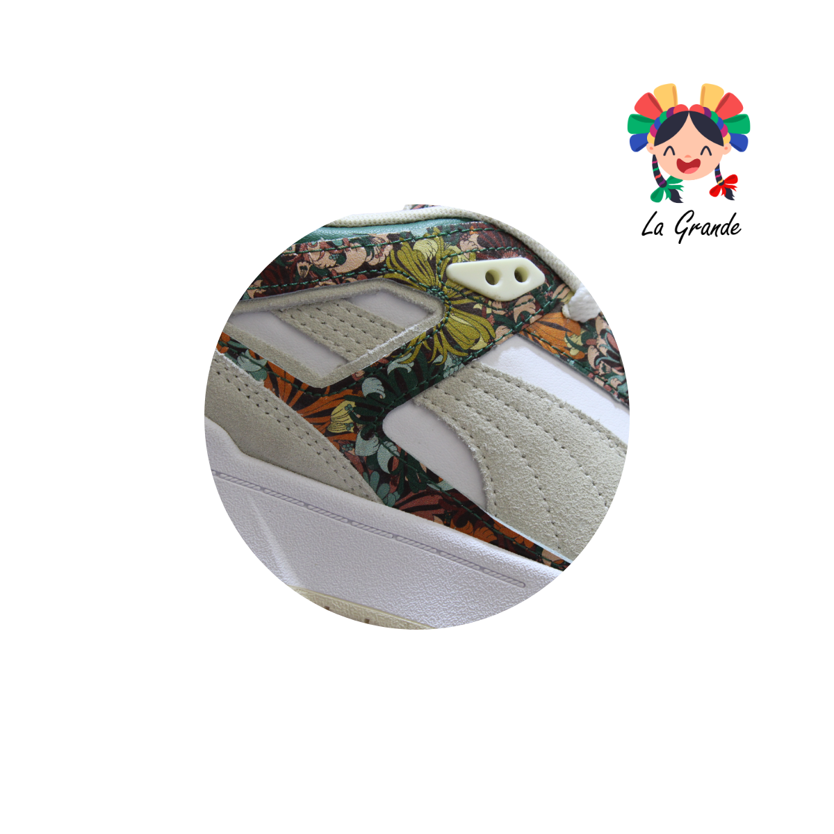 LIBERTY PM Bco Vde Flores Tenis Casual Importado Original Para Dama