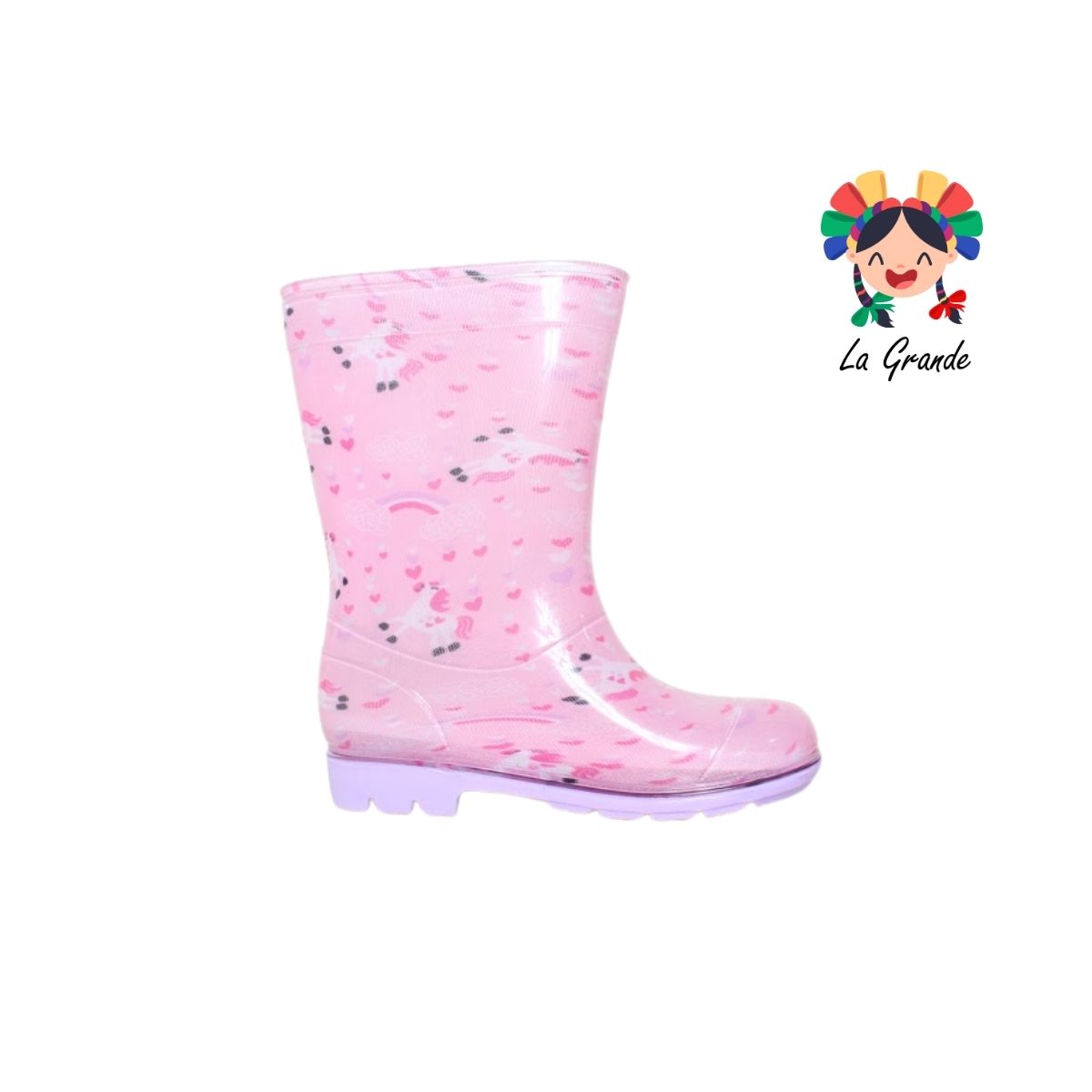 4322 TOP MODA Lila Bota de Hule para Niña
