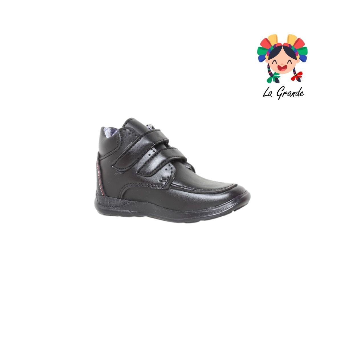 432 ADRIANO GIANETTI Negro Sintético Zapato Escolar para Niño, Joven y Caballero