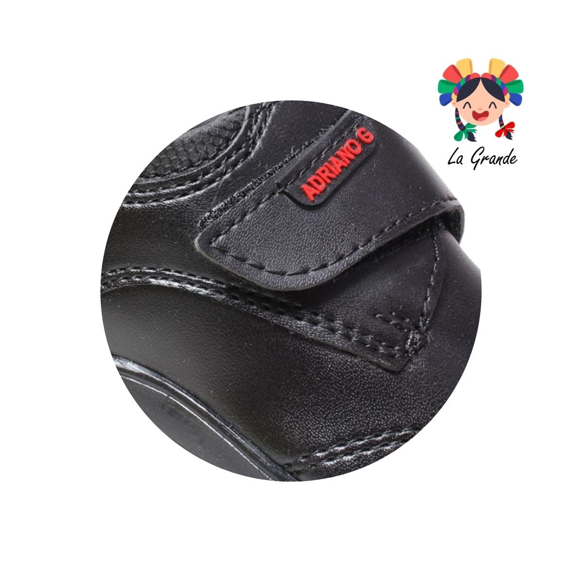 435 ADRIANO GIANETTI Negro Sintético Zapato Escolar para Niño