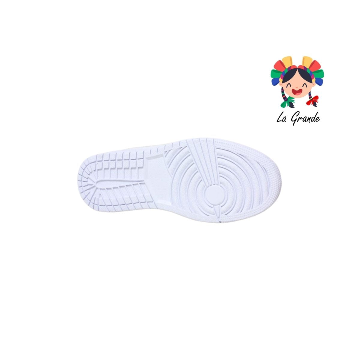 438 APT Blanco Blanco Piel Tenis Escolar para Dama y Joven