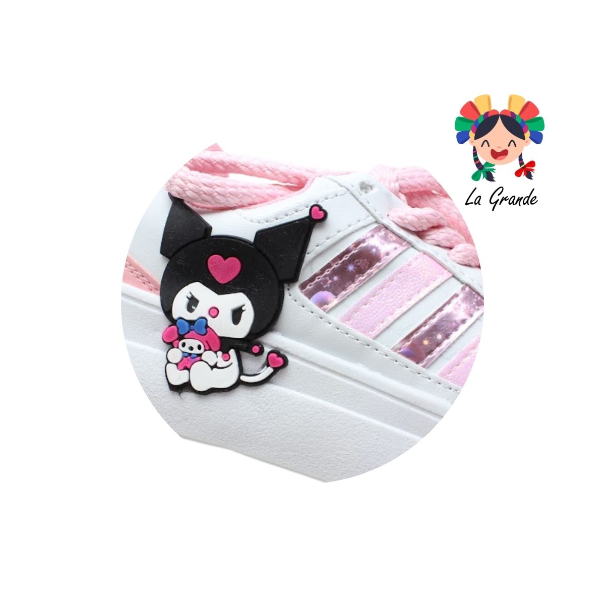 4500 FRIDAYS Bco Rosa Rosa Tenis Casual Urbano para Dama