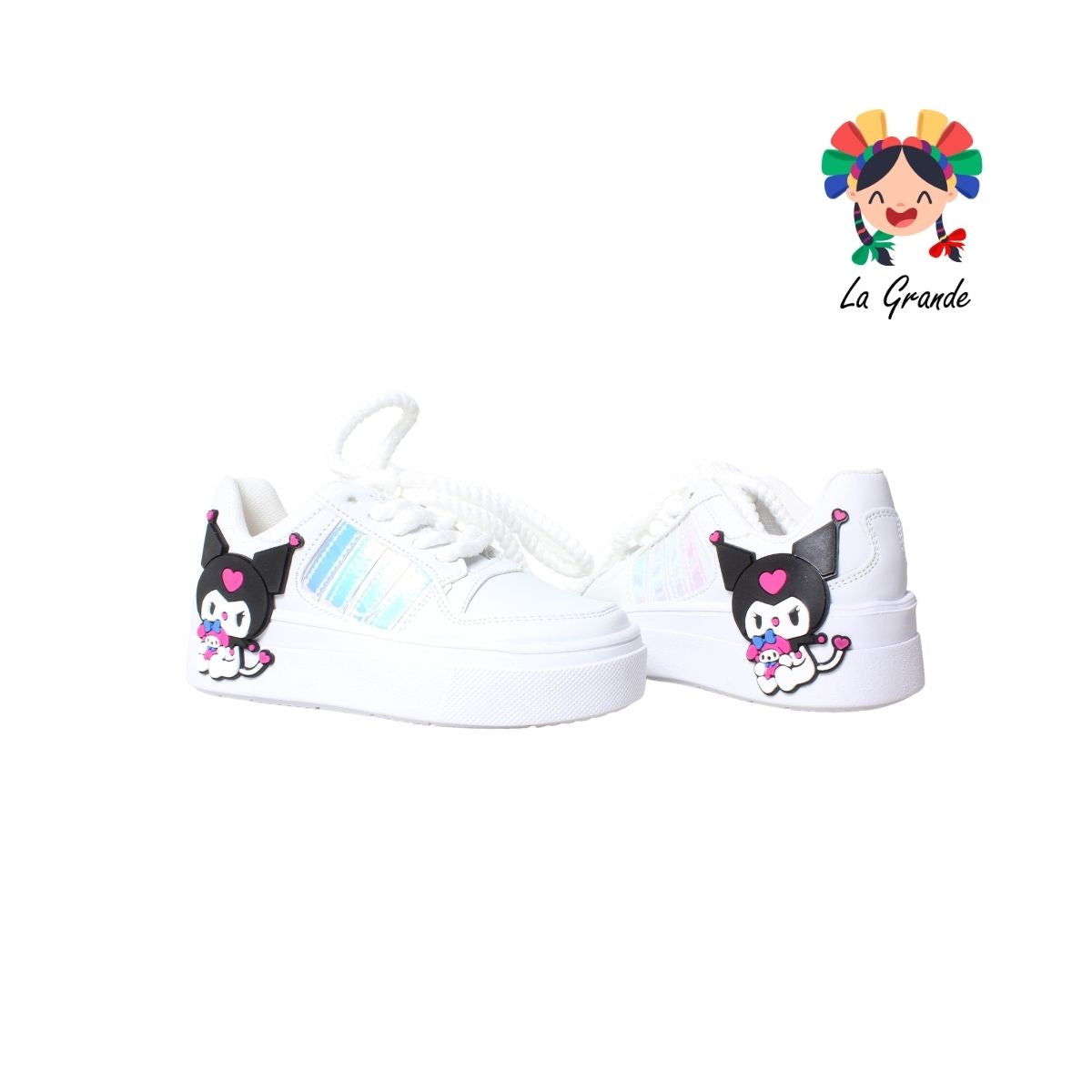 4500 FRIDAYS Blanco Tornasol Tenis Casual Urbano para Niña y Dama