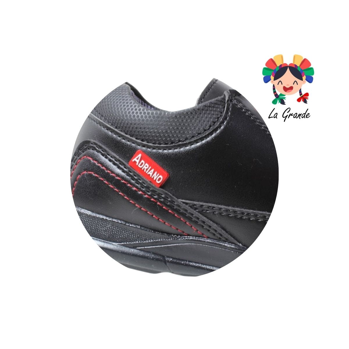 451 ADRIANO GIANETTI Negro Sintético Zapato Escolar para Joven