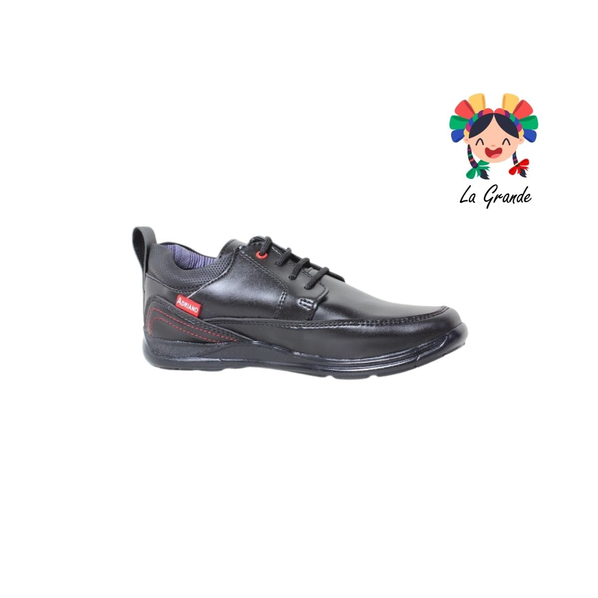 451 ADRIANO GIANETTI Negro Sintético Zapato Escolar para Joven