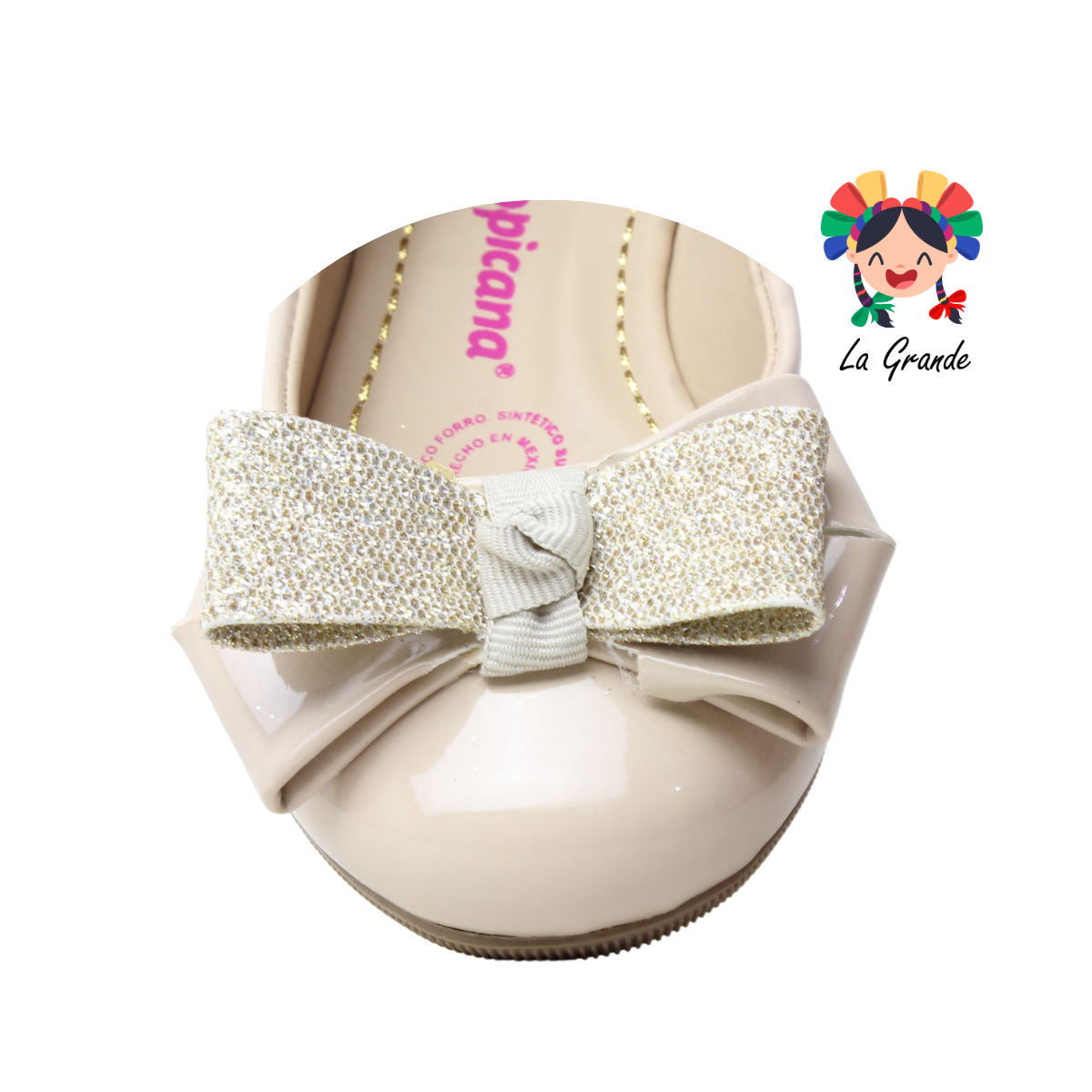 460007 TROPICANA Taiga Rosa Charol Balerina para Niña