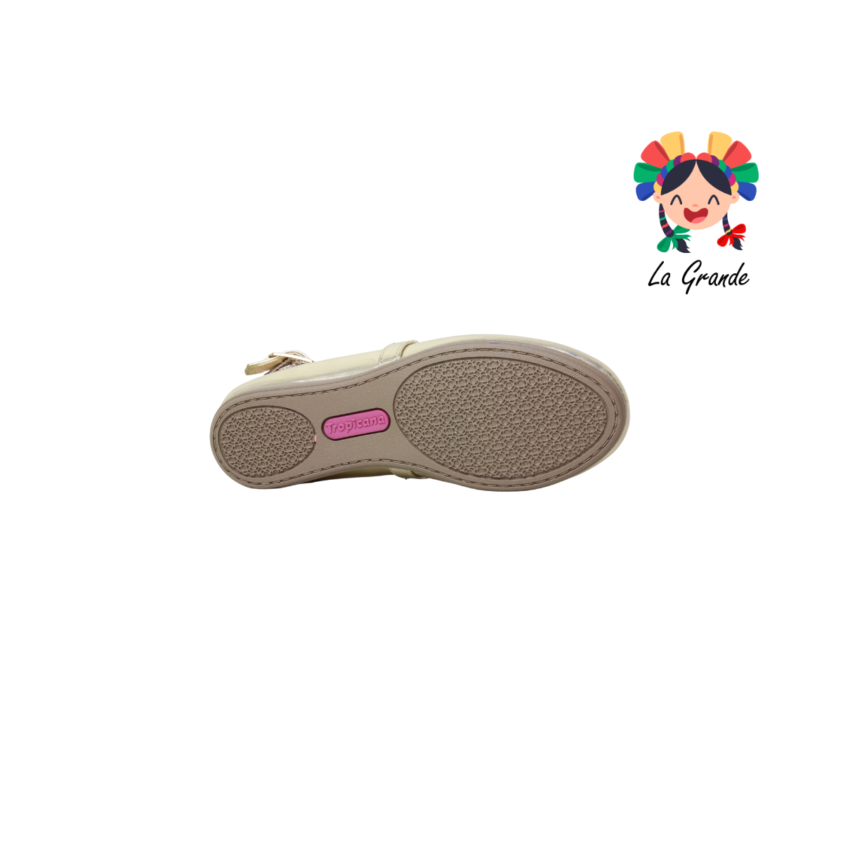 461014 TROPICANA Metálico Oro Napa Balerina para Niña