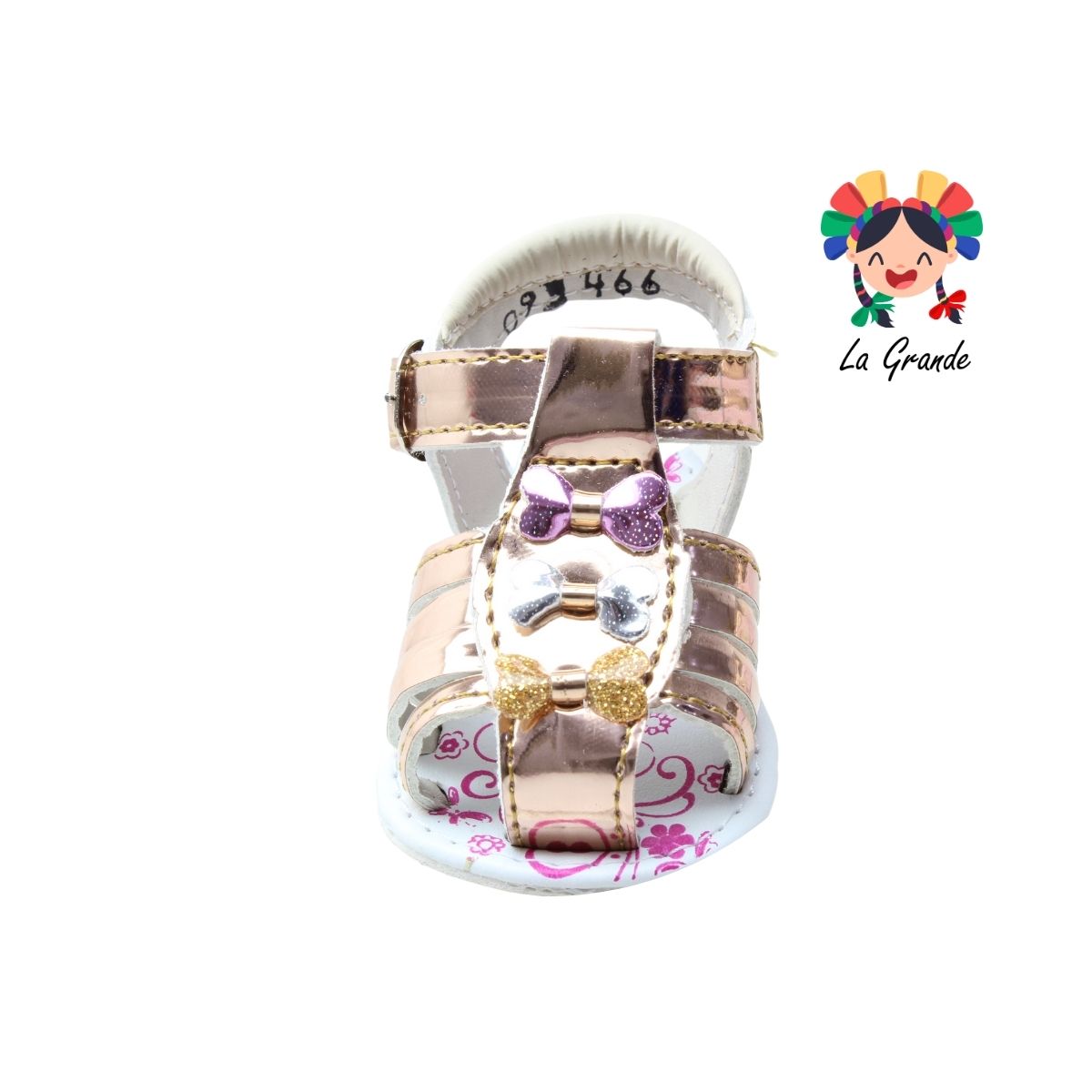 466 KIKES Cobre Charol Huarache para Bebé