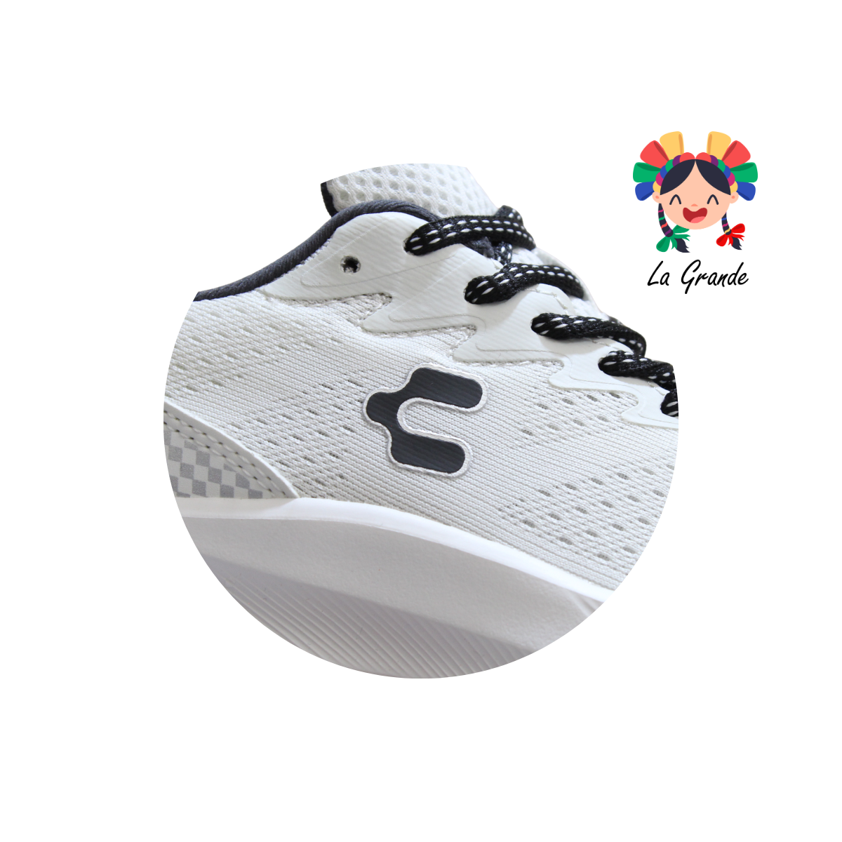 1087477 CHARLY Blanco Negro Deportivo para Dama y Joven