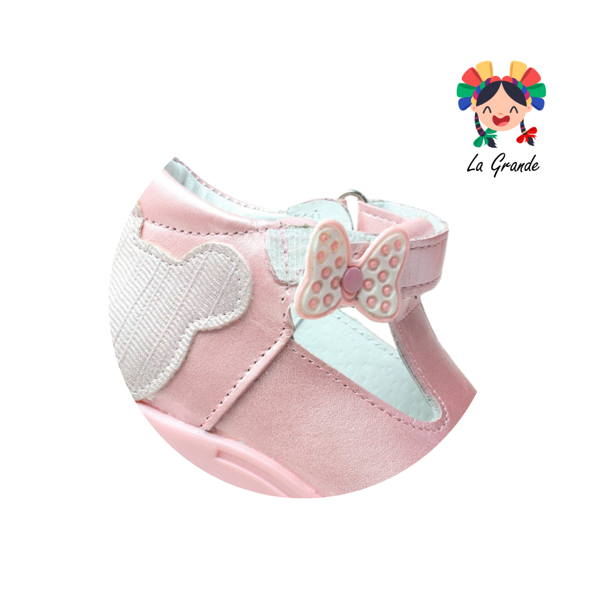 470 WIZZYZ Rosa Nacarado Piel Zapato Casual para Niña