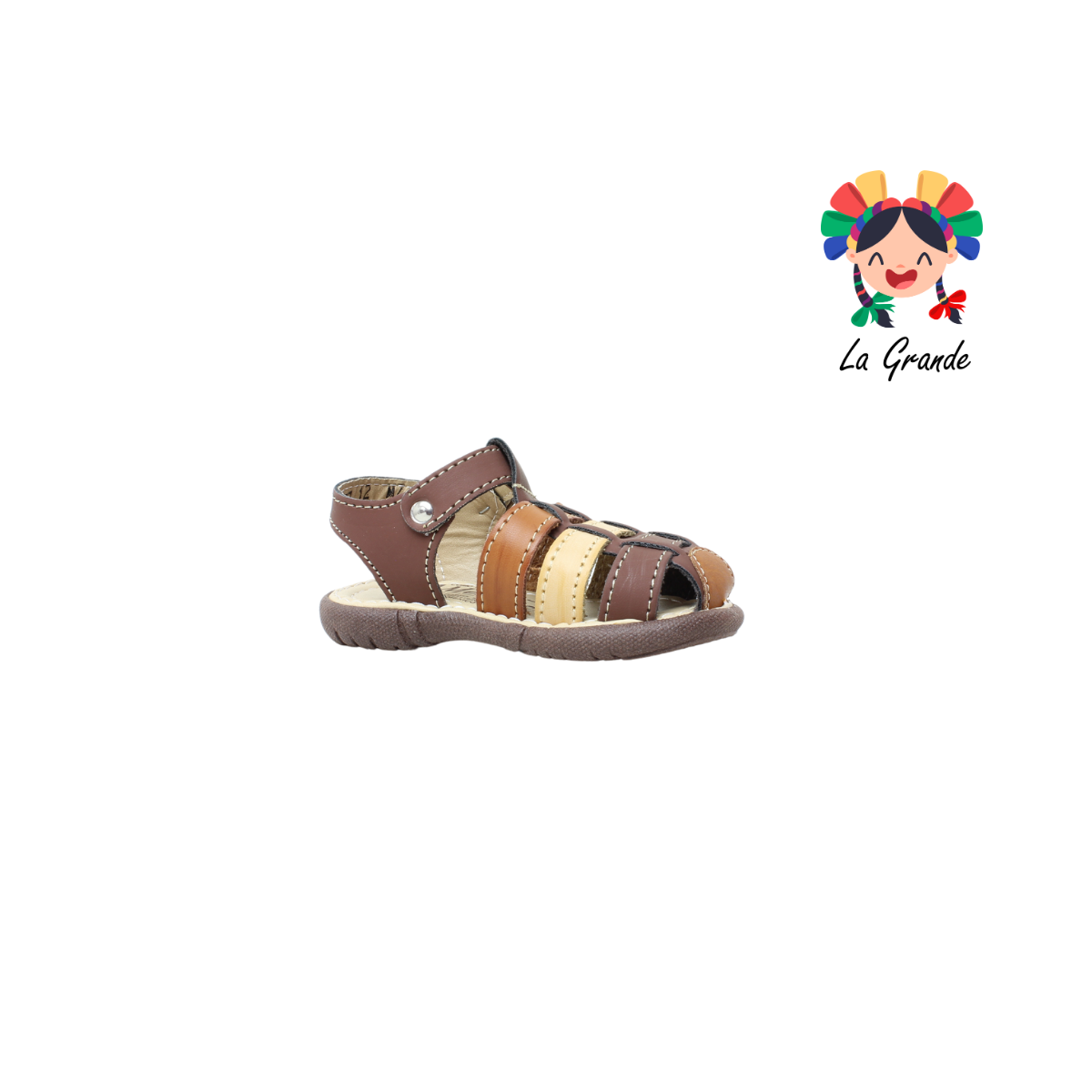 477 MEZITAZ Caoba Huarache para Bebé, Niño y Niña