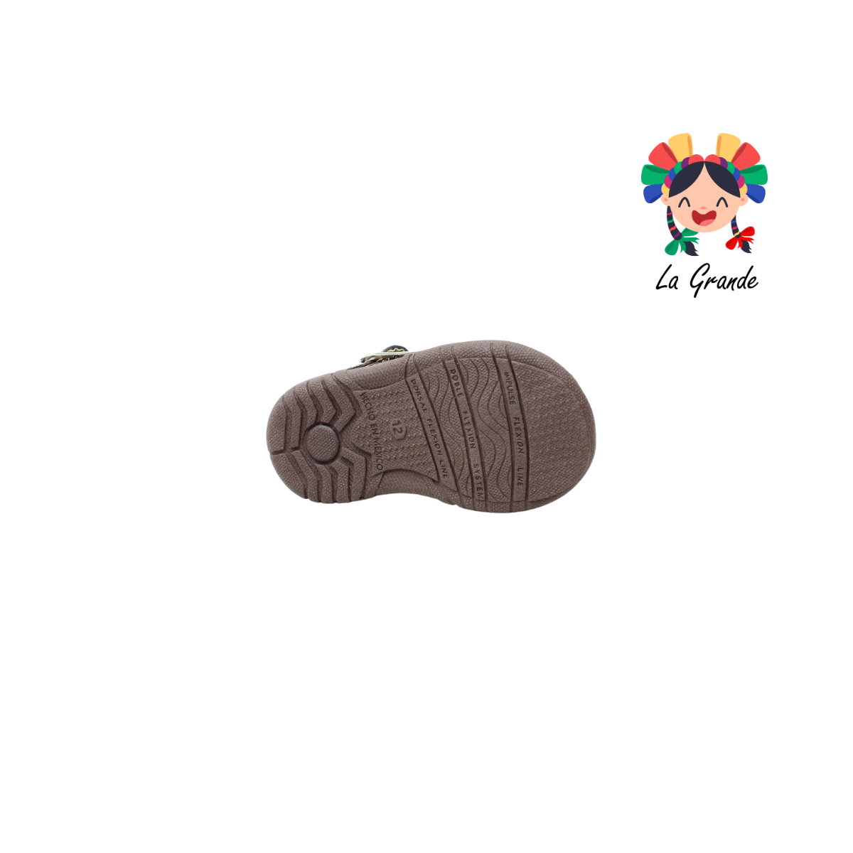 477 MEZITAZ Caoba Huarache para Bebé, Niño y Niña