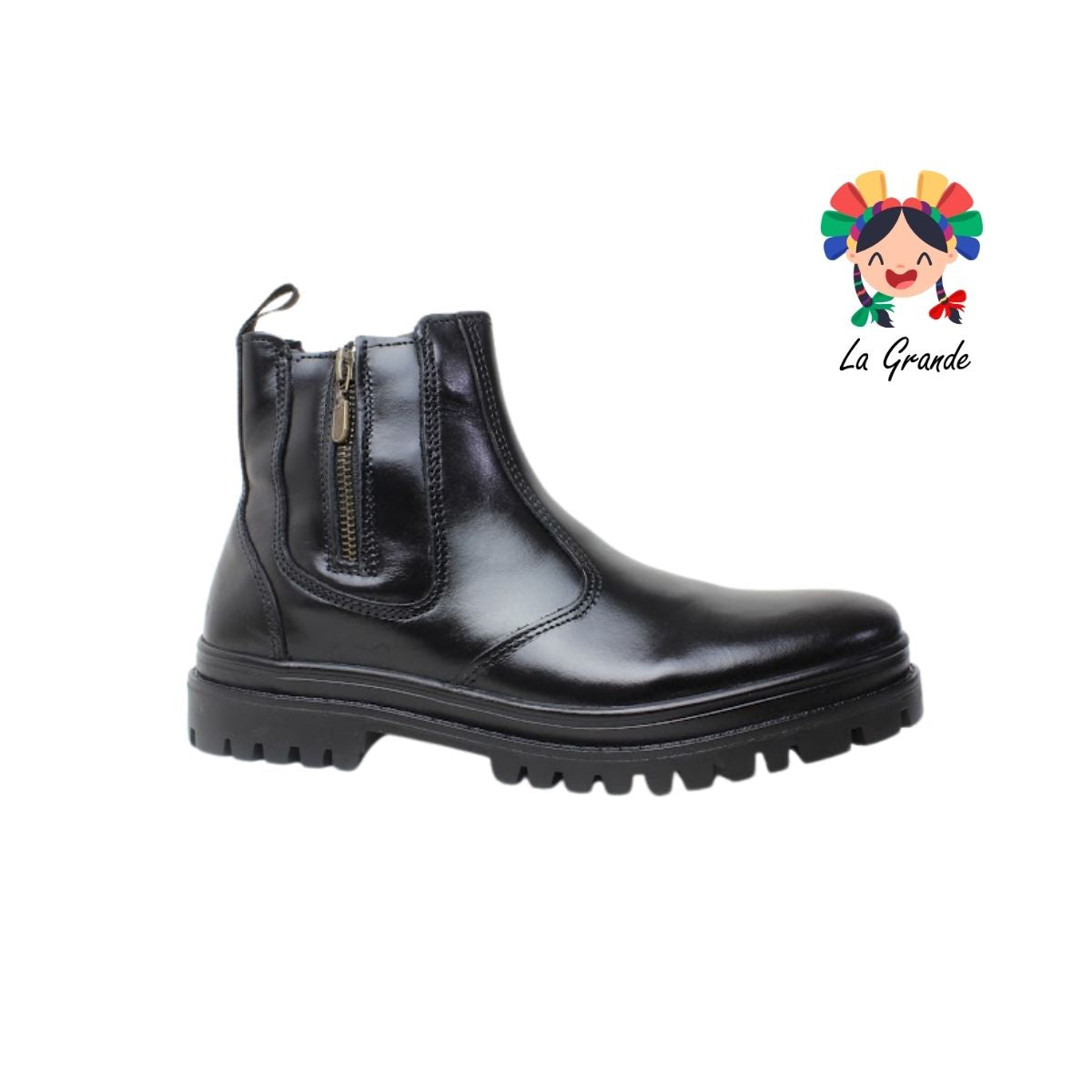 4780 ECCOFLEX Negro Piel Bota para Caballero