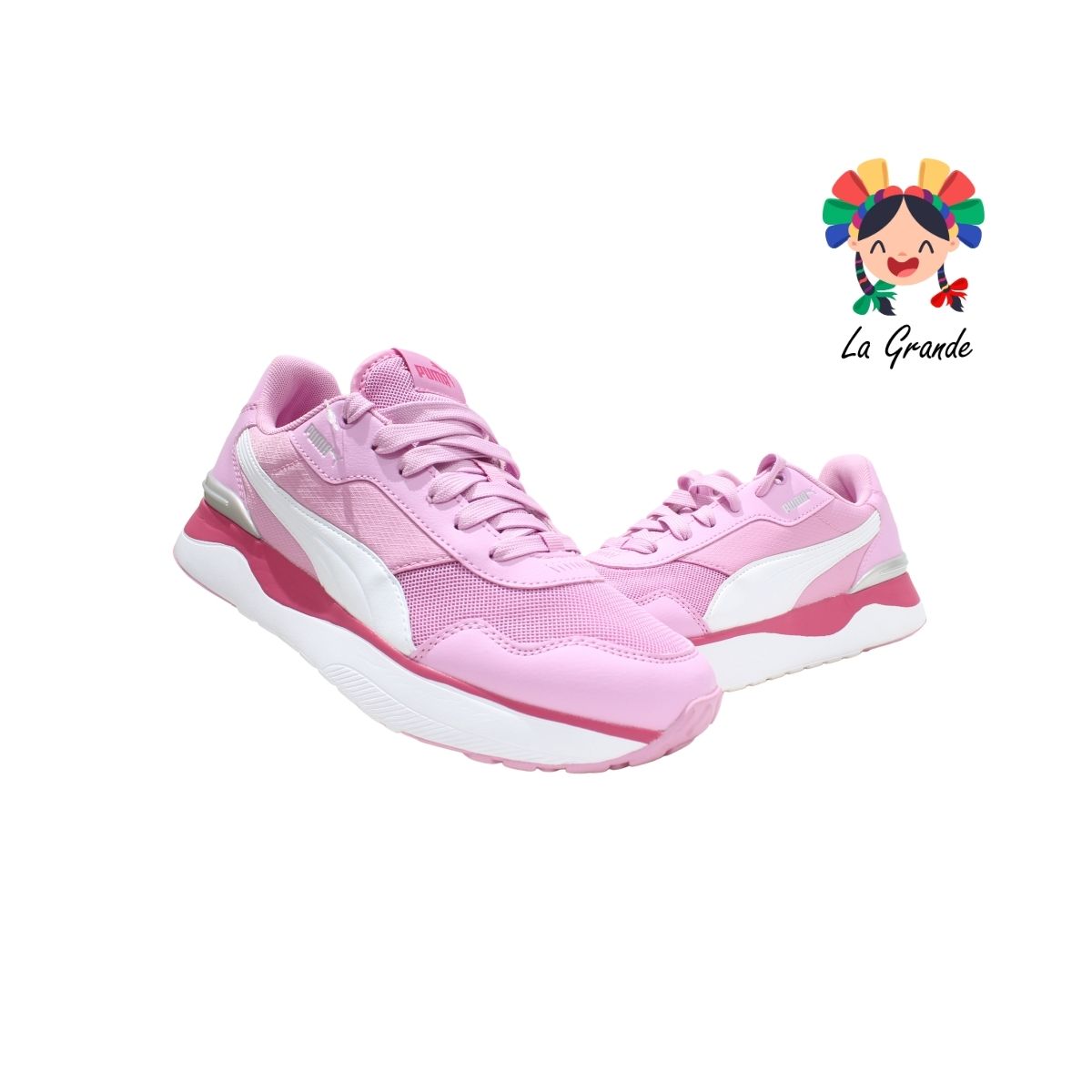 4812 PUMA Rosa Blanco Tenis Deportivo Original Importado para Dama