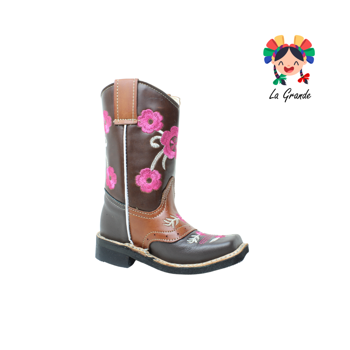 21FLOR RODEO Cafe Shedron Piel Bota Vaquera para Niña