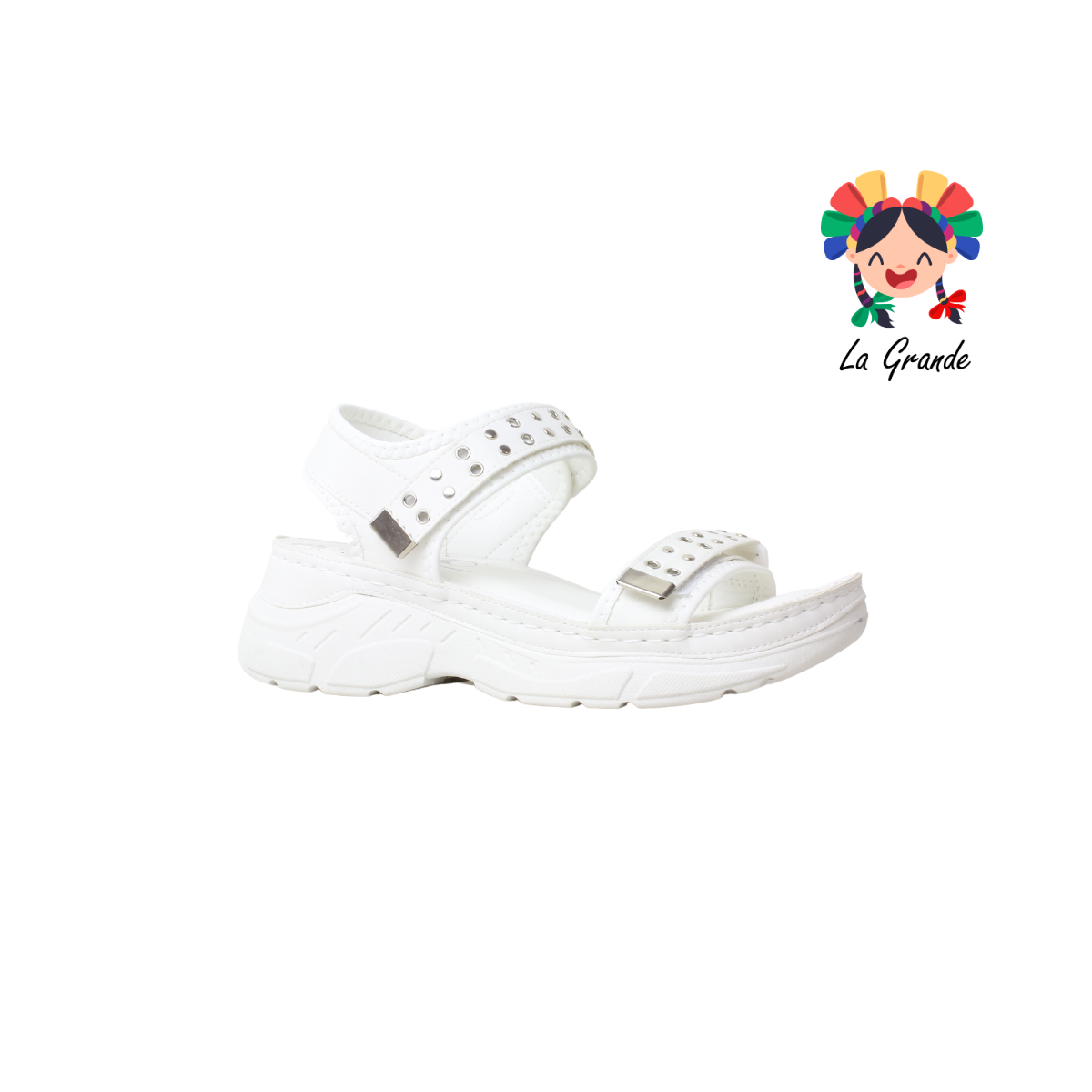 4916 PROKENNEX Blanco Sintético Sandalia Deportiva para Dama