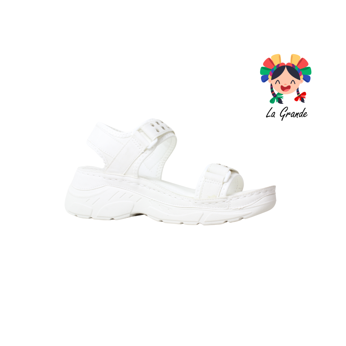 4916 PROKENNEX Blanco Sintético Sandalia Deportiva para Dama